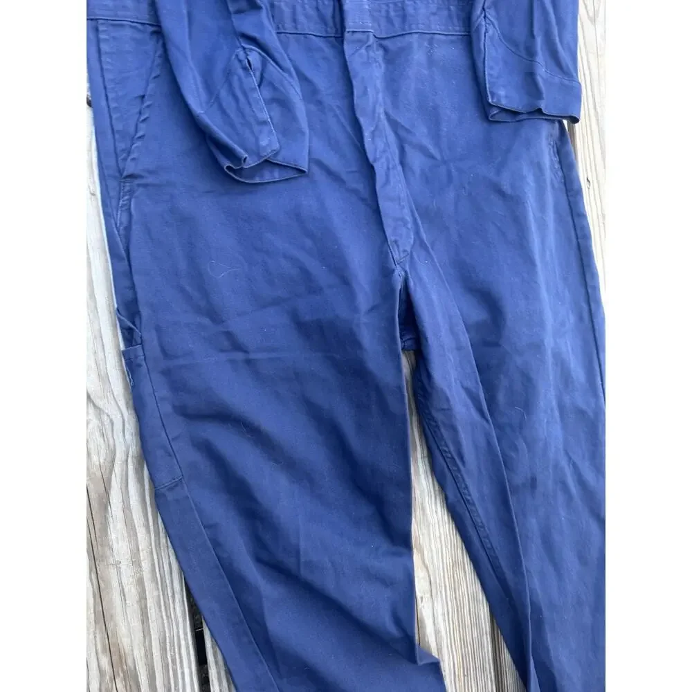 Rivian Red Kap Mechanic Coveralls Navy Blue Work Uniform 48RG 100% Cotton